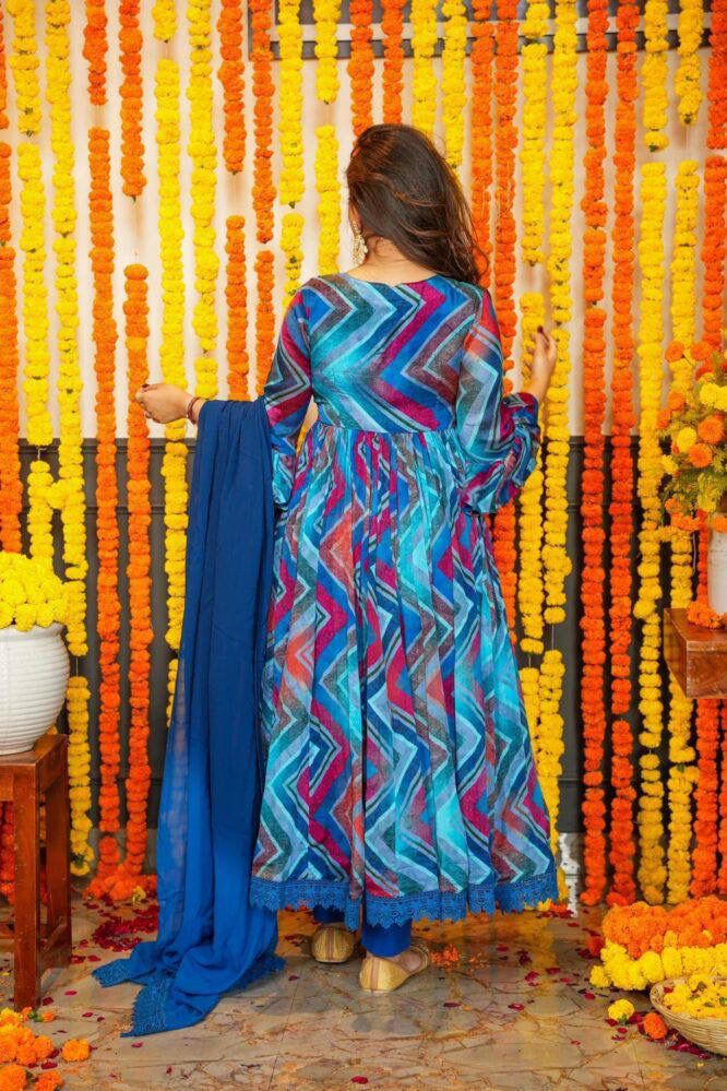 DC G33 Chiffon Printed Anarkali Kurti With Bottom Dupatta Wholesale Price In Surat